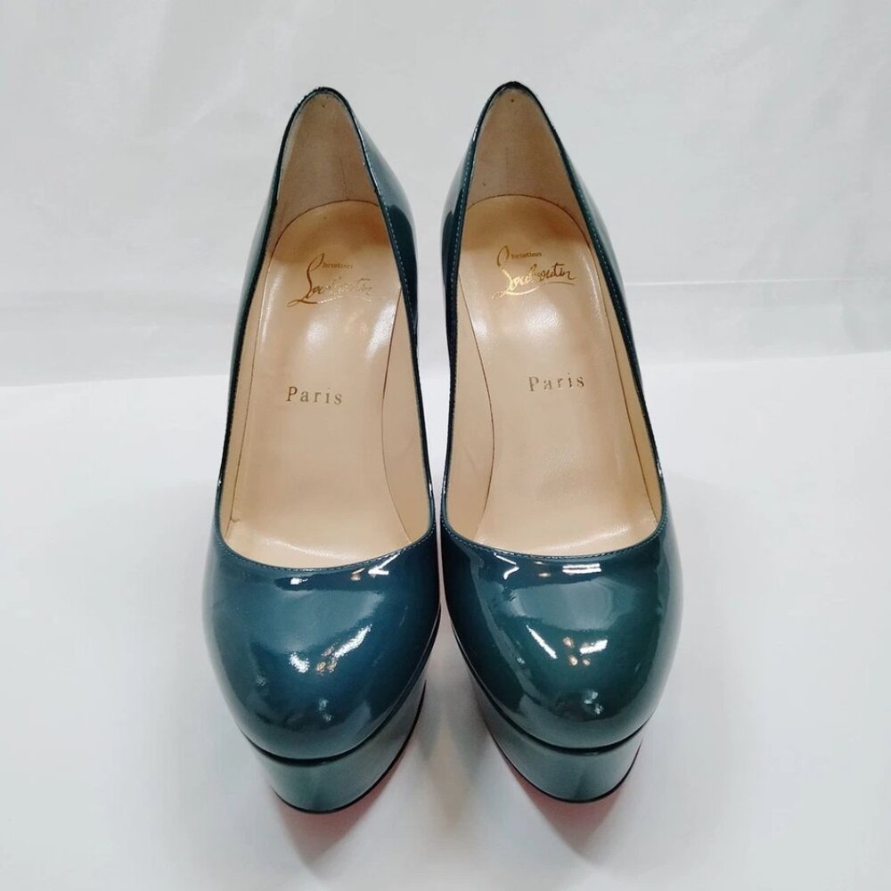 Christian Louboutin Pumps Women Greens PU leather 285-071425